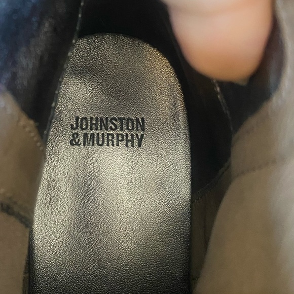 Johnston & Murphy Light Brown Taupe Leather Zip Ankle Boot 7 Leather Sole - Picture 14 of 14